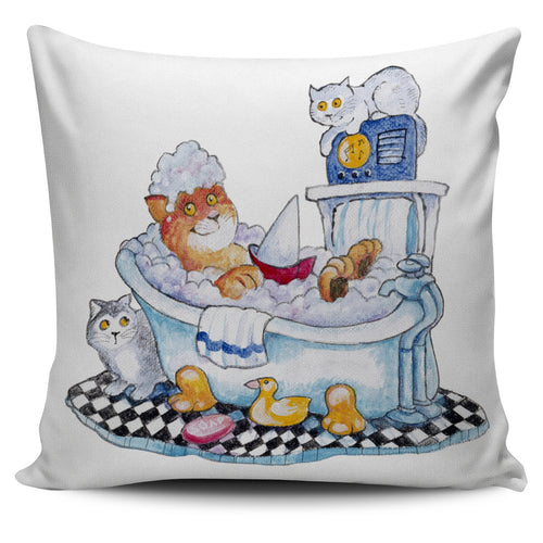 Bill Bell Cats Art - Bubble Bath Cat