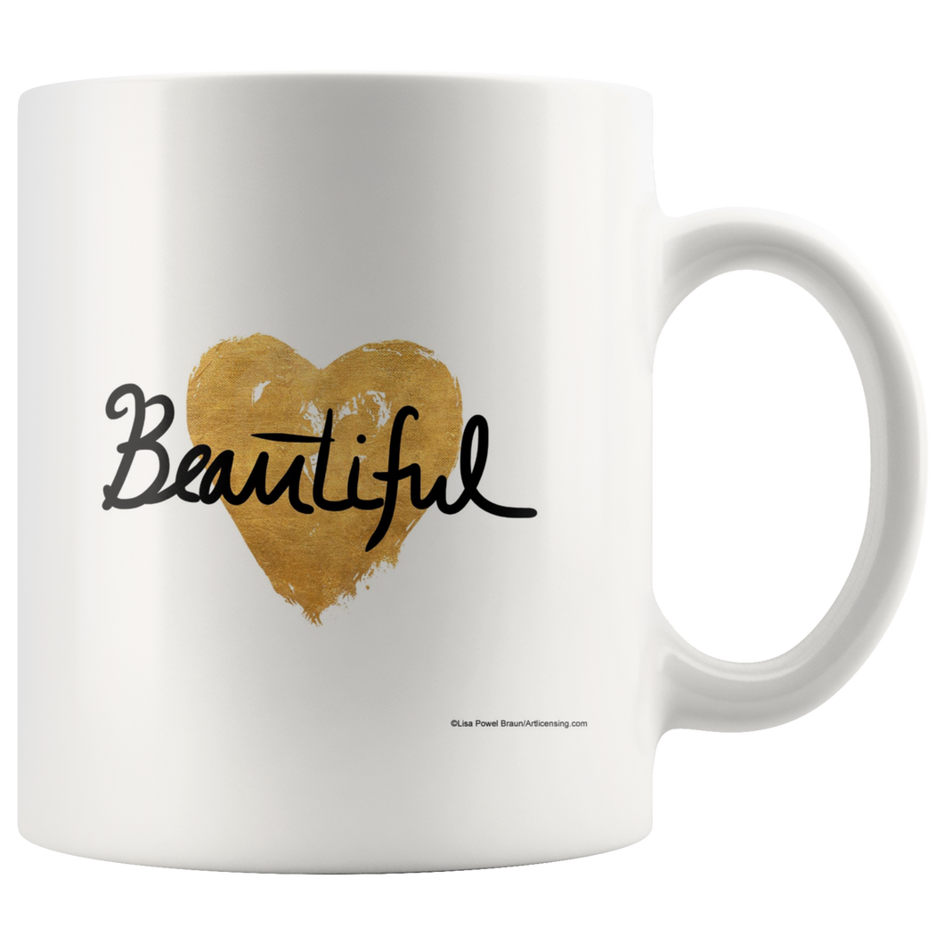 Beautiful on Heart Ceramic Mug