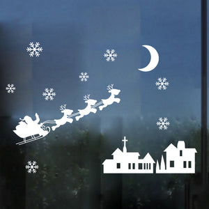 Christmas Snowman Snowflake Decoration Decal Window Wall Stickers