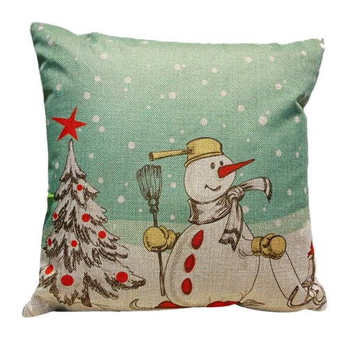 Christmas Snowman throw Pillow Cover
