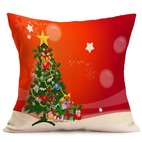 Christmas Tree Decorative Throw Pillow Cover