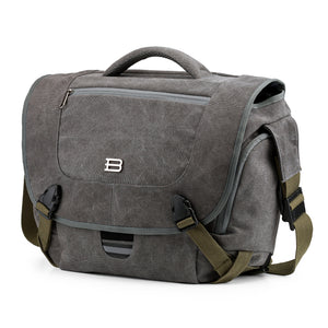 BAGSMART Camera Messenger Shoulder Bag for SLR/DSLR Cameras & 15.6" Macbook Pro 15.5L. Grey