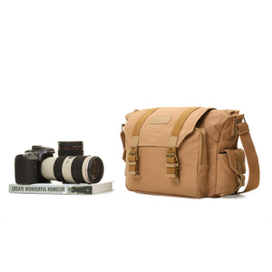 BAGSMART Canvas Camera Bag Shockproof Case DSLR Travel Padded Box Handbag Shoulder Bag
