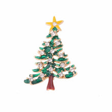 Christmas Tree Rhinestone Brooch Jewelry