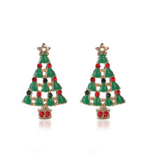 Christmas Tree Rhinestone Crystal Stud Earrings