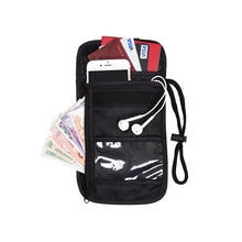 BAGSMART Adjustable Strap Travel Passport Cover Over Security Black Neck Wallet Pocket Vault Travel Neck Pouch For ID Card