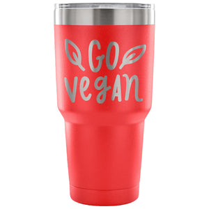 Go Vegan 30 oz Tumbler - Travel Cup, Coffee Mug
